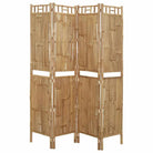 Trendy bamboe kamerscherm met vier panelen voor decoratie of scheiding - Kamerschermen