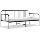 Trendy Bedbank voor Zitgelegenheid en Logeerbed - Zwart - Bedden & bedframes