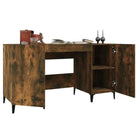 Trendy bureau van bewerkt hout met industrieel design - Bureaus