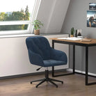 Trendy bureaustoel met verstelbare hoogte armleuning en elegant design - Blauw / 1 - Bureaustoelen