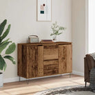 Trendy dressoir met bewerkt hout en ijzeren poten voor een tijdloze uitstraling - Oud hout / 1 - Dressoirs &