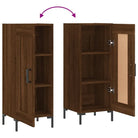 Trendy dressoir met metalen poten en bewerkt hout voor een tijdloze uitstraling - Dressoirs & buffetkasten