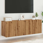Trendy en duurzame tv-meubel van bewerkt hout - artisanaal eikenkleurig / 2 / 60 cm - Tv-meubels