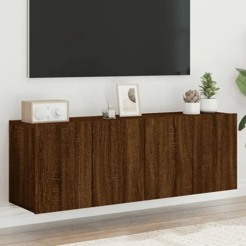 Trendy en duurzame tv-meubel van bewerkt hout - bruin eikenkleur / 2 / 60 cm - Tv-meubels