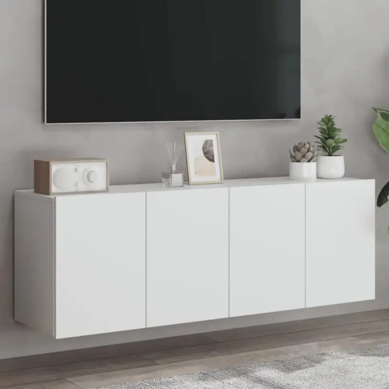 Trendy en duurzame tv-meubel van bewerkt hout - Wit / 2 / 60 cm - Tv-meubels