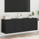 Trendy en duurzame tv-meubel van bewerkt hout - Zwart / 2 / 60 cm - Tv-meubels