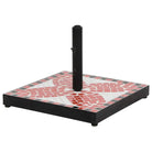 Trendy en stevige parasolvoet voor een veilige en stijlvolle buitenruimte - Terracotta en wit / 1 / Vierkant