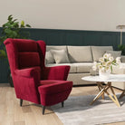 Trendy Fluweel Fauteuil met Comfortabele Hoogte Armleuning - Fauteuils & Relaxfauteuils