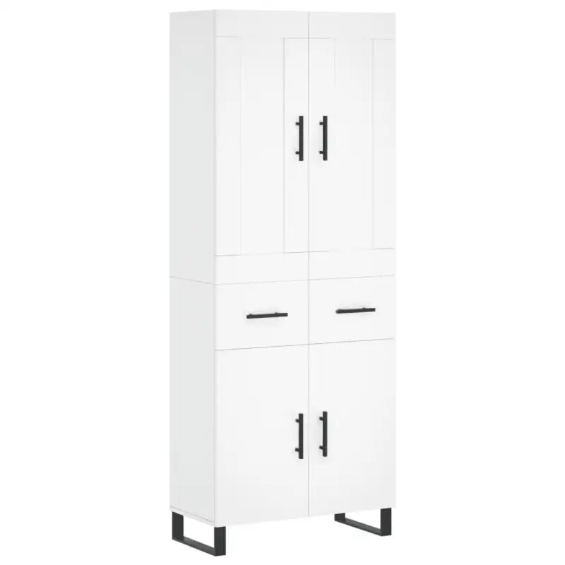 Trendy hoge kast in bewerkt hout met duurzame en stabiele afwerking - Dressoirs & buffetkasten