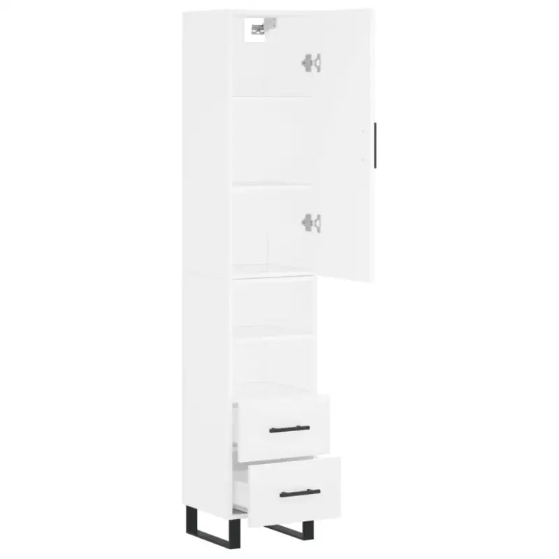 Trendy hoge kast in bewerkt hout met duurzame en stabiele kwaliteit - Dressoirs & buffetkasten