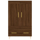 Trendy hoge kast met duurzaam bewerkt hout voor een unieke interieurstijl - Dressoirs & buffetkasten