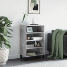 Trendy hoge kast van bewerkt hout met duurzame charme - Betongrijs / 1 - Dressoirs & buffetkasten