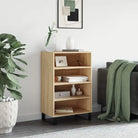 Trendy hoge kast van bewerkt hout met duurzame charme - Sonoma eiken / 1 - Dressoirs & buffetkasten