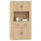 Trendy hoge kast van bewerkt hout met duurzame en stabiele constructie - Dressoirs & buffetkasten