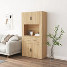 Trendy hoge kast van bewerkt hout met duurzame en stabiele constructie - Dressoirs & buffetkasten