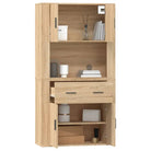 Trendy hoge kast van bewerkt hout met duurzame en stabiele constructie - Dressoirs & buffetkasten