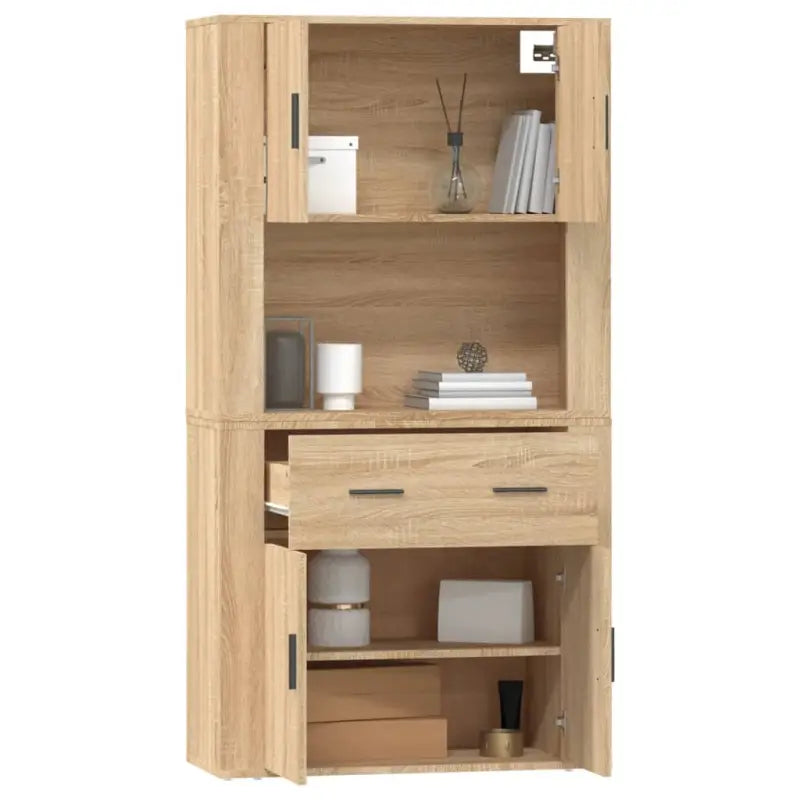 Trendy hoge kast van bewerkt hout met duurzame en stabiele constructie - Dressoirs & buffetkasten