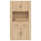 Trendy hoge kast van bewerkt hout met duurzame en stabiele constructie - Dressoirs & buffetkasten