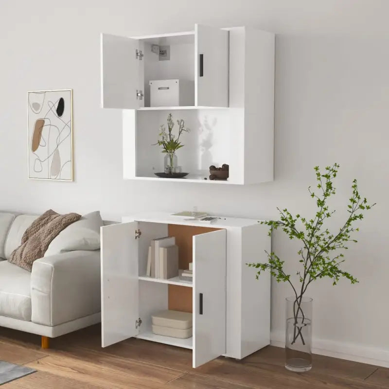 Trendy hoge kast van bewerkt hout met duurzame en stabiele kwaliteit - Dressoirs & buffetkasten