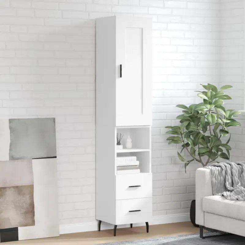 Trendy hoge kast van bewerkt hout met duurzame kwaliteit - Dressoirs & buffetkasten