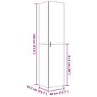 Trendy hoge kast van bewerkt hout met elegante uitstraling - Dressoirs & buffetkasten