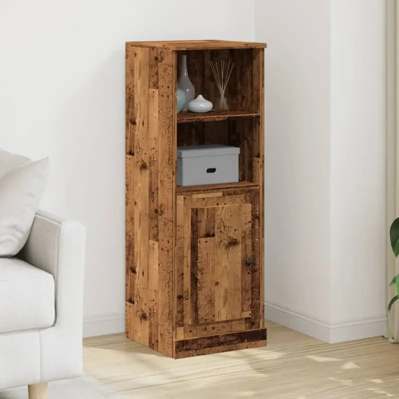 Trendy hoge kast van bewerkt hout voor je bestaande interieur - Oud hout / 1 - Dressoirs & buffetkasten