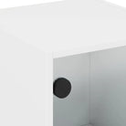 Trendy nachtkastje met glazen deur en stabiel blad voor kleine spullen - Nachtkastjes