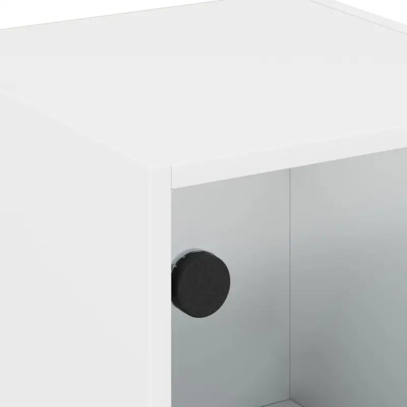 Trendy nachtkastje met glazen deur en stabiel blad voor kleine spullen - Nachtkastjes