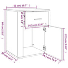 Trendy nachtkastje van bewerkt hout dat gemakkelijk schoon te maken - Nachtkastjes