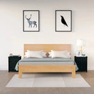 Trendy nachtkastje van massief grenenhout met strak design - Zwart / 2 - Nachtkastjes