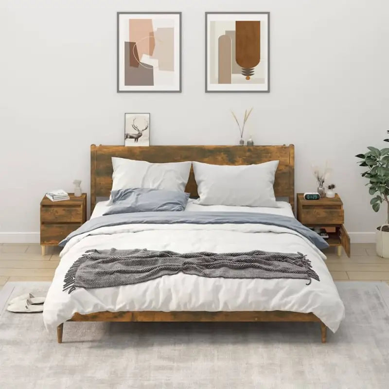 Trendy Opbergkasten met stabiel blad en elegant ontwerp - Gerookt eiken / 2 - Opbergkasten & lockerkasten