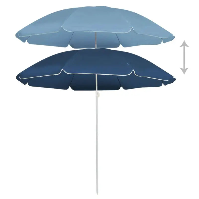 Trendy parasol met stalen paal en baleinen voor zonbescherming - Parasols en zonneschermen