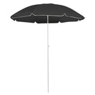 Trendy parasol met stalen paal en baleinen voor zonbescherming - Antraciet / 1 - Parasols en zonneschermen