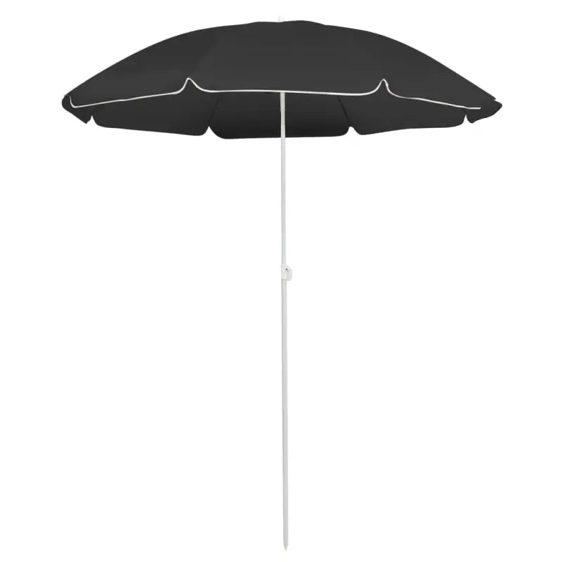 Trendy parasol met stalen paal en baleinen voor zonbescherming - Antraciet / 1 - Parasols en zonneschermen