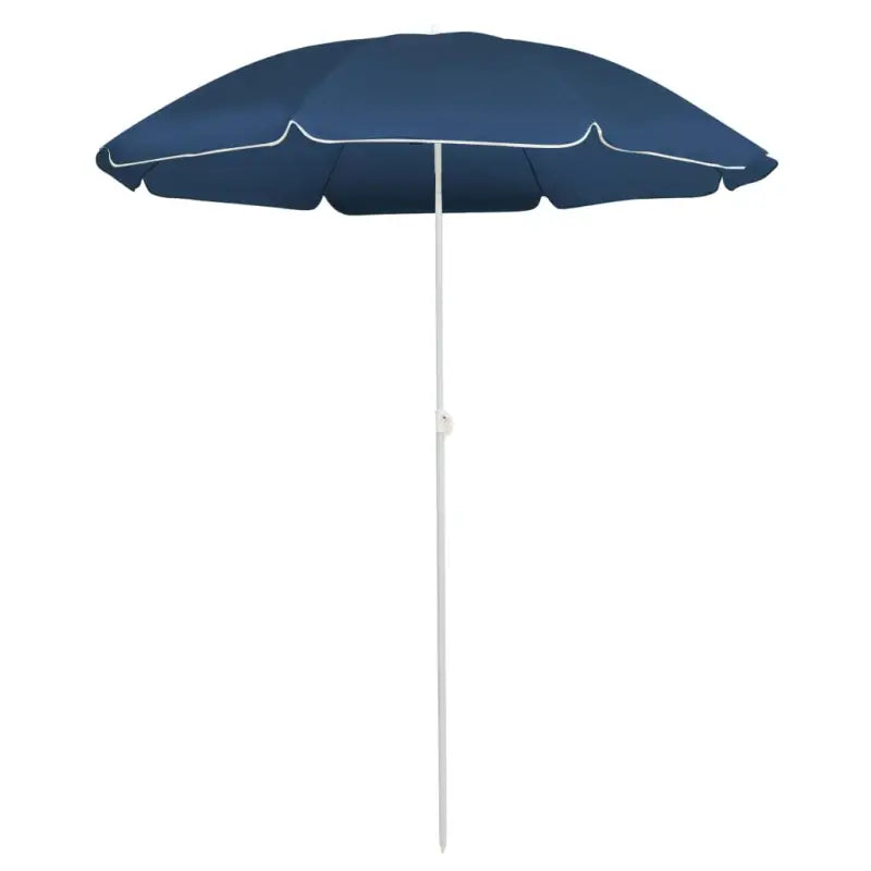Trendy parasol met stalen paal en baleinen voor zonbescherming - Blauw / 1 - Parasols en zonneschermen