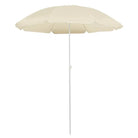 Trendy parasol met stalen paal en baleinen voor zonbescherming - Zand / 1 - Parasols en zonneschermen
