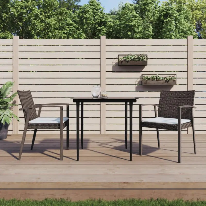 Trendy Poly Rattan Tuinstoelen voor een stijlvolle tuin of terras - Bruin / 2 - Tuinstoelen