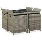 Trendy Rattan Tuinset met Glazen Tafelblad en Inclusief Kussens - Tuinsets