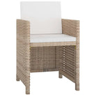 Trendy rattan tuinset met stalen frame en glazen tafelblad - Tuinsets
