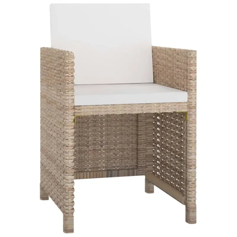 Trendy rattan tuinset met stalen frame en glazen tafelblad - Tuinsets