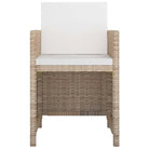 Trendy rattan tuinset met stalen frame en glazen tafelblad - Tuinsets