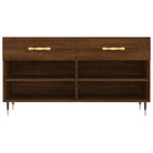 Trendy schoenenbank met ijzeren poten en bewerkt hout - Schoenenrekken