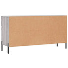 Trendy schoenenrek met ijzeren poten in grijs sonoma van bewerkt hout - Grijs sonoma / 1 - Schoenenrekken