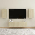 Trendy Televisiekast met muurbevestiging voor een tijdloze uitstraling - Sonoma eiken / 1 / 120 cm - Tv-meubels