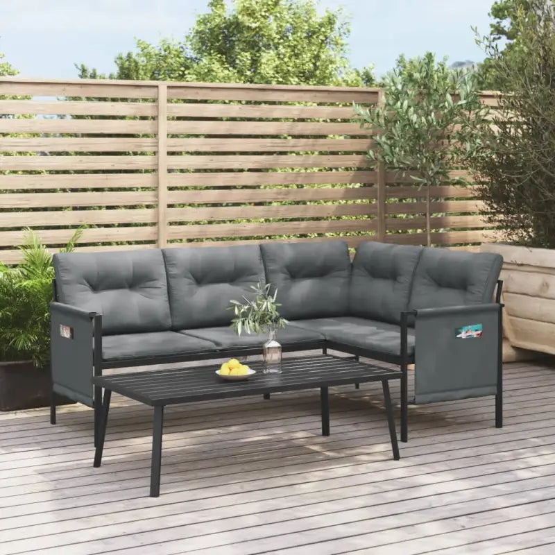 Trendy tuinhoekbank met stabiel frame voor ontspannen buitenplezier - 168 x 116 x 65 cm - Tuinsets