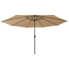 Trendy tuinparasol met LED-verlichting voor schaduw en UV-bescherming - Taupe / 1 - Parasols en zonneschermen