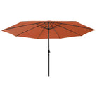 Trendy tuinparasol met LED-verlichting voor schaduw en UV-bescherming - Terracotta / 1 - Parasols en zonneschermen