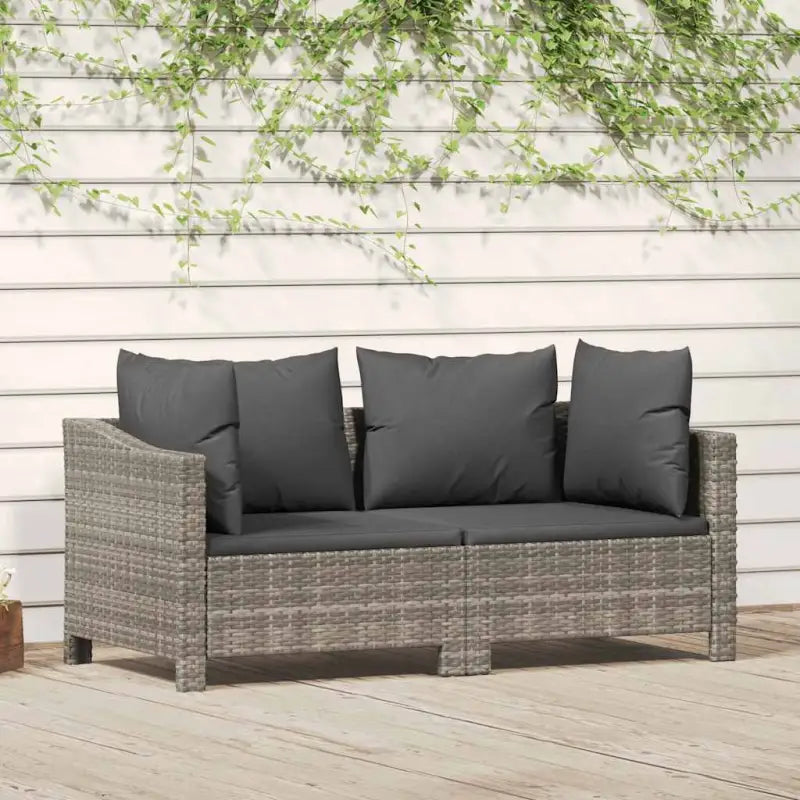Trendy tuinset met poly rattan en lichtgewicht constructie - 2x Fauteuil - Tuinsets