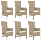 Trendy tuinset met poly rattan en verstelbare tuinstoel voor terras - Tuinsets