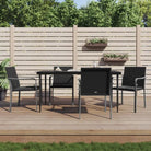 Trendy tuinstoelen van duurzaam poly rattan voor terras en tuin - Zwart / 4 - Tuinstoelen